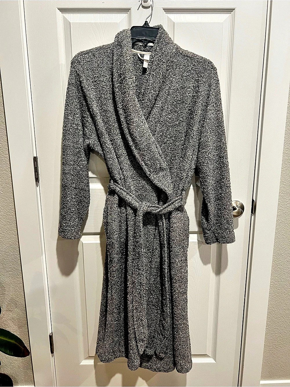 Stars Above Plush Fleece Robe Gray XXL